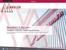 Tablet Screenshot of maeuler-spedition.de